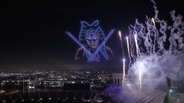 Ahsoka Tano from Disney+'s AHSOKA in 500 drones
