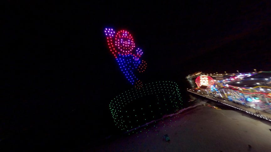 Mario Drone Light Show Los Angeles CA