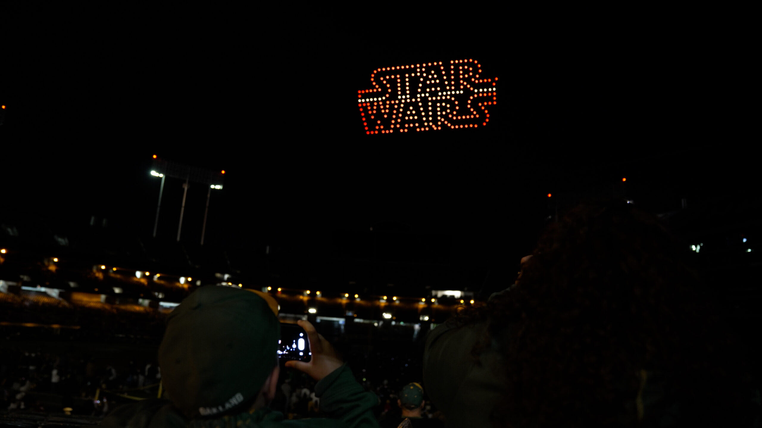 Star Wars Logo made with drones