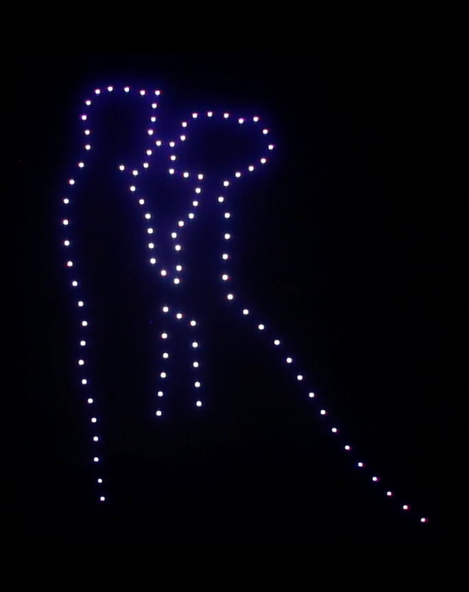 UAV Drone Light Show For Wedding Celebration California