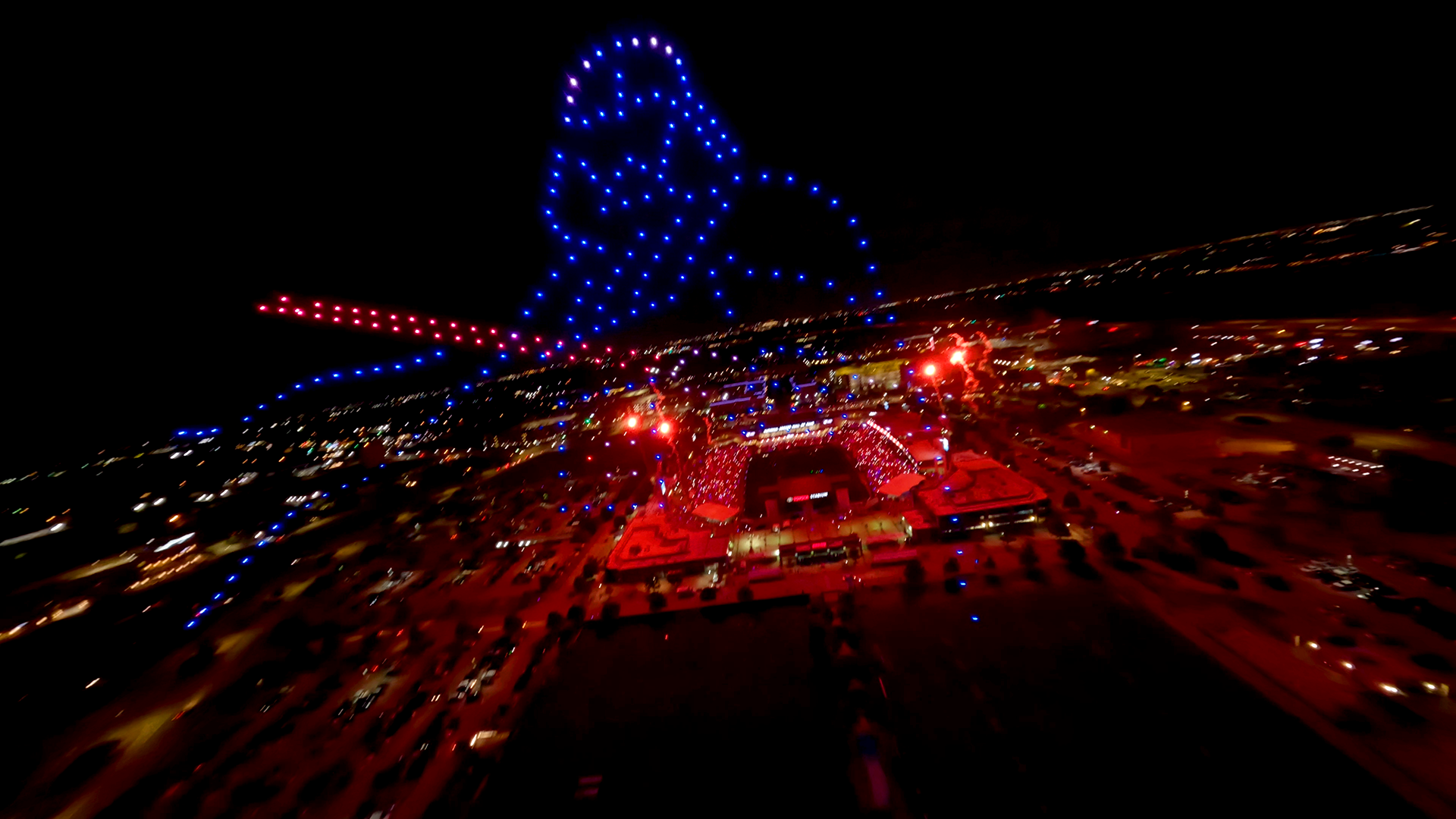 Drones and Fireworks Star Wars Night
