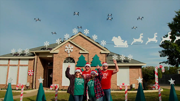 Great Christmas Light Fight drone show family