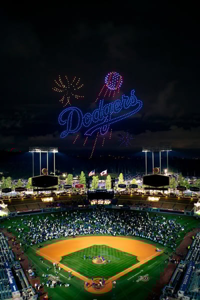 1000-drone dodgers drone show