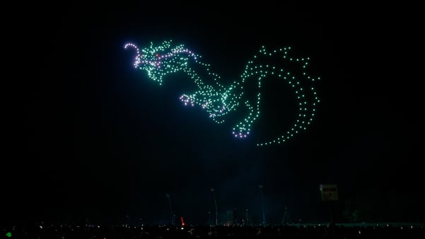 Drone show dragon
