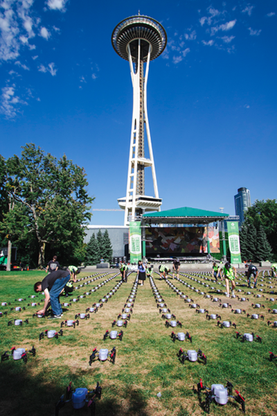 Drone show in Seattle