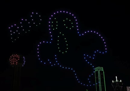 Halloween Drone Light Show Ghosts
