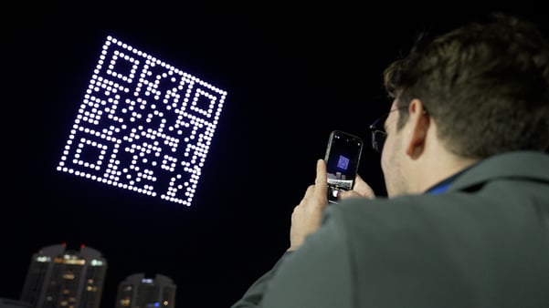 Drone show QR code