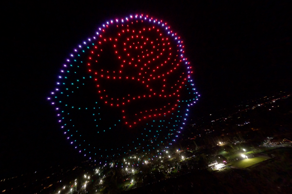 Rose made with drones