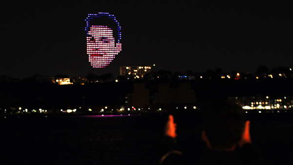Drone show face