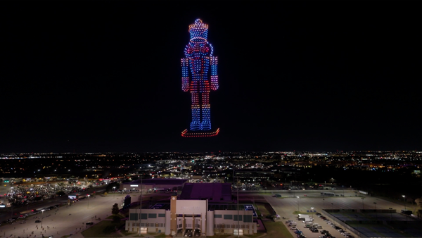 Christmas drone show in North Richland Hills