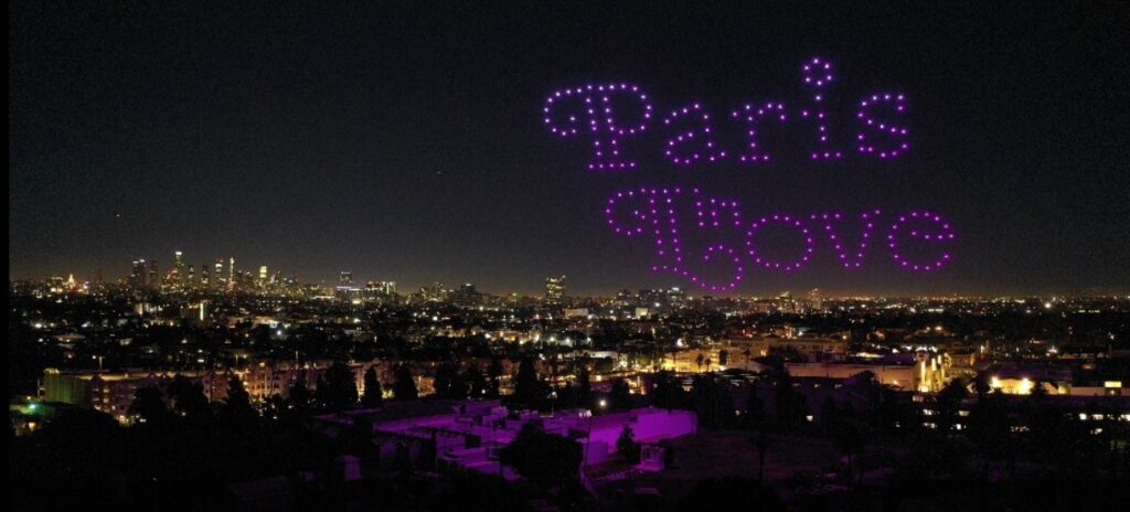 Paris In Love Drone Light Show Hollywood