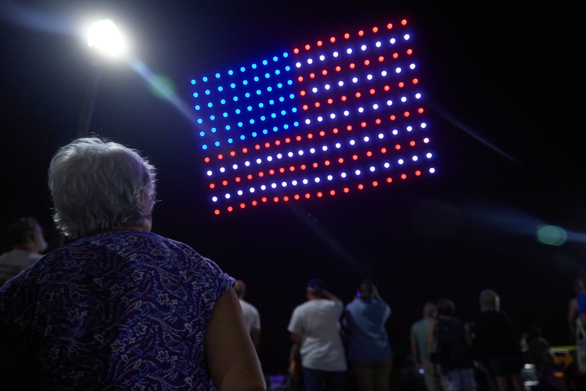 Iowa Drone Show American Flag Fourth of July