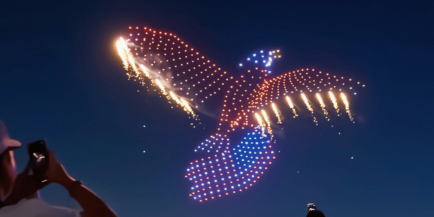 Pyro Eagle Irving Independence Drone Show (Mobile View)