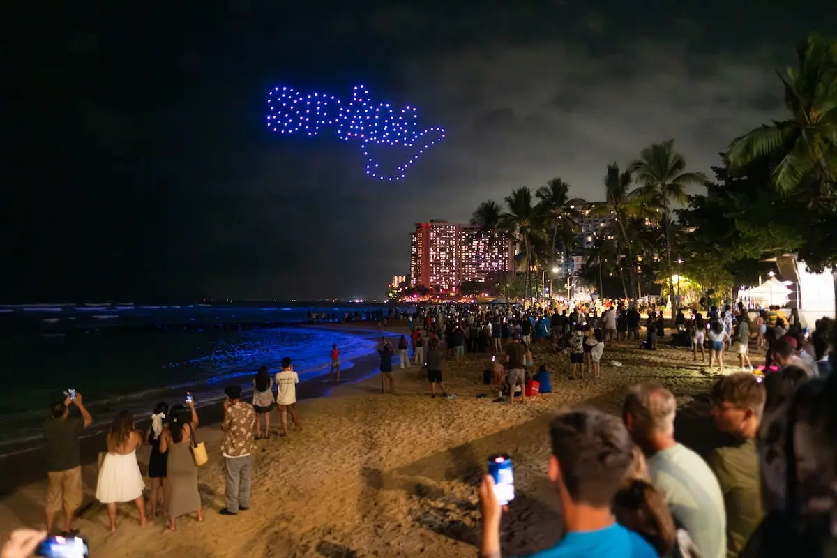 Waikiki SPAM JAM Festival drone light show