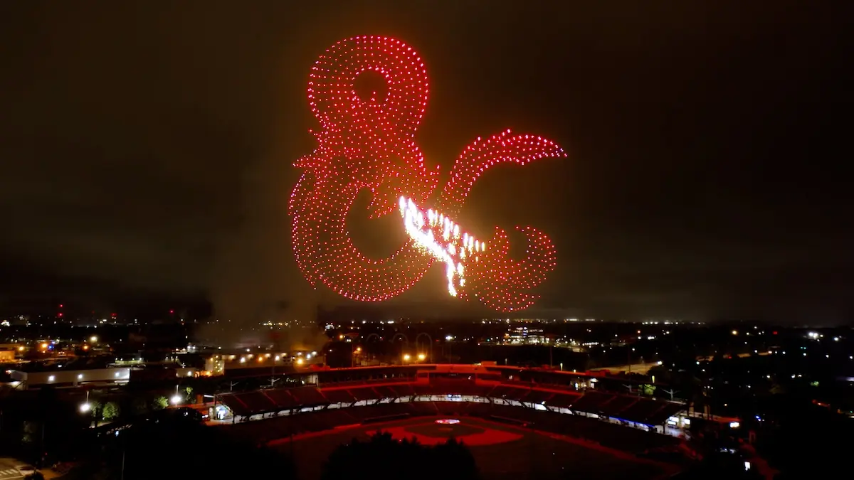 Dungeons & Dragons drone light show