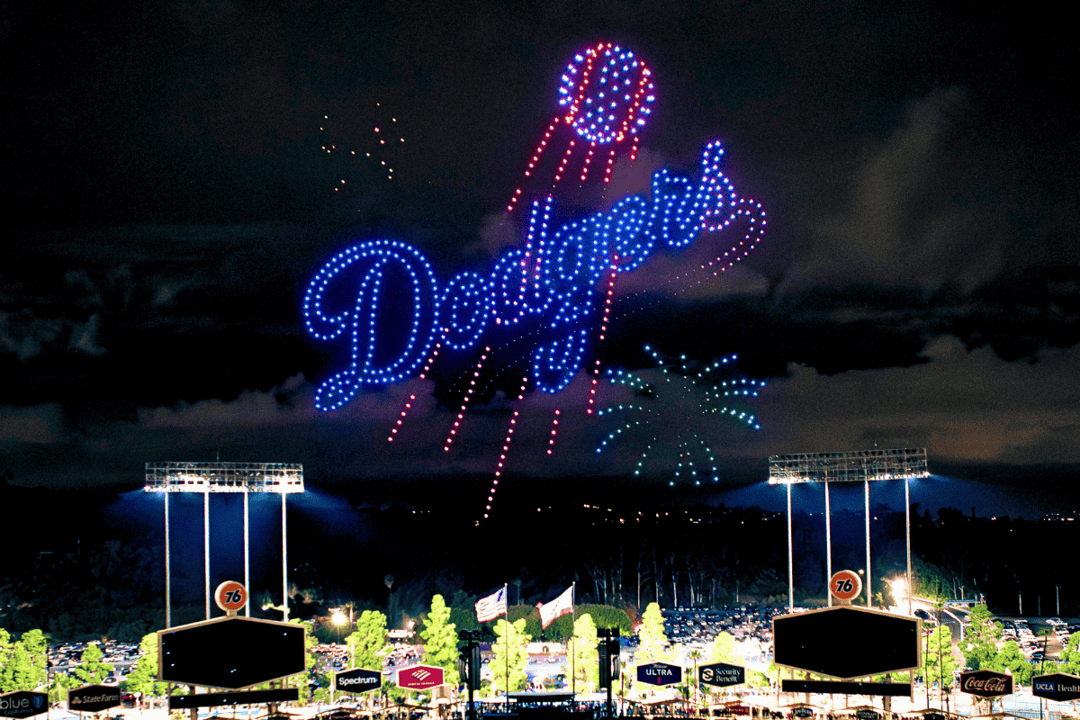 LA Dodgers drone light show