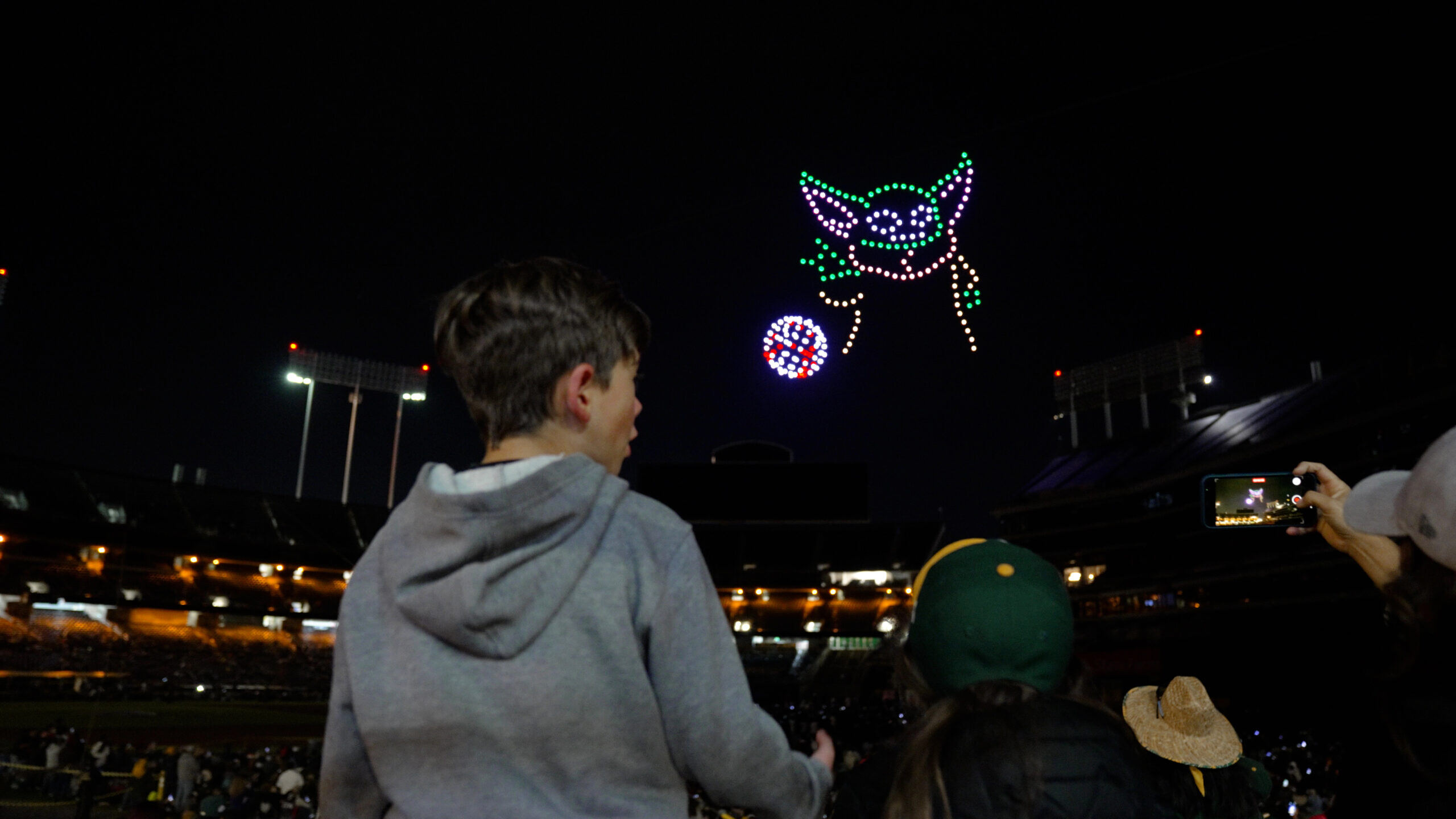 Oakland Athletics Star Wars Light Show