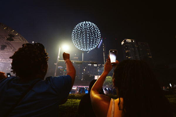Formation in the Sky: Beyonce Drone Show Flies Over Houston