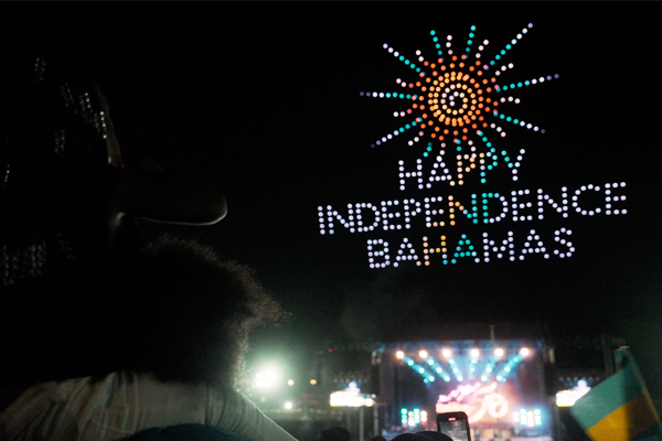 Bahamas Independence Day drone light show