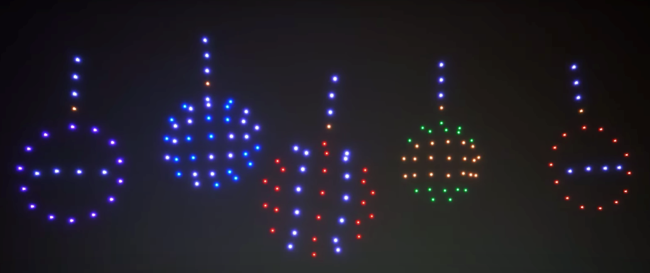 Christmas Drone Show Test Flight