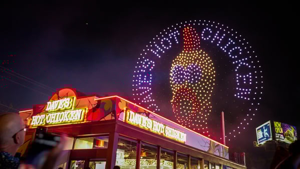 Dave’s Hot Chicken Drone Show Launches New Georgia Location