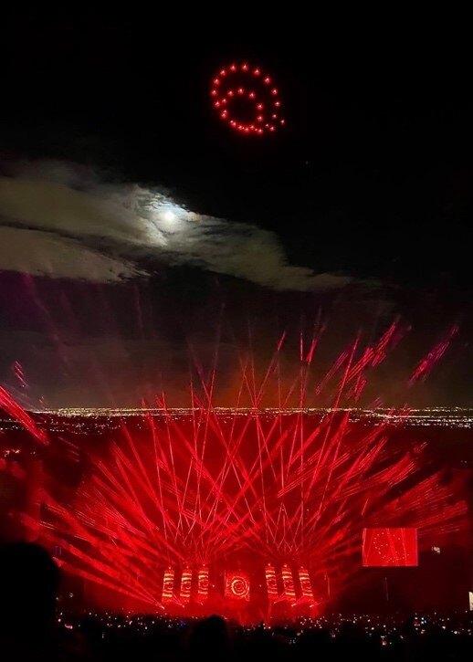 Concert Drone Light Show At Red Rocks Amphitheater – Denver, Colorado