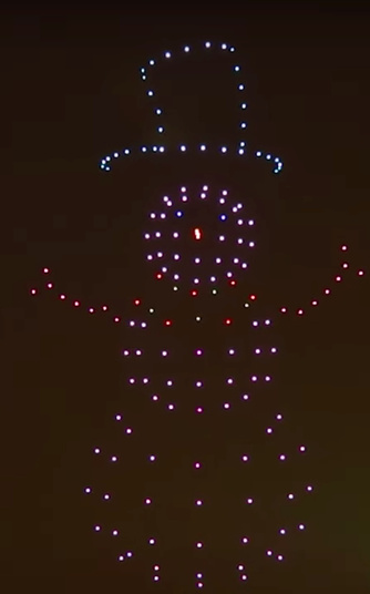 Christmas Drone Show Test Flight