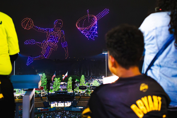 Kobe Bryant Memorialized with Spectacular Sky Elements Drone Show at Dodger Stadium