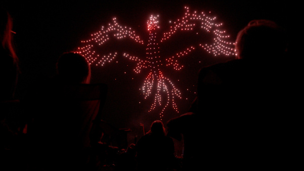 Drones and Fireworks Unite over Sky Wars 2023