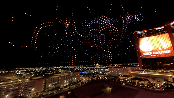 1,000 Drones Take Flight Over The Strip for the Big Game at Yet Another Vegas Drone Show
