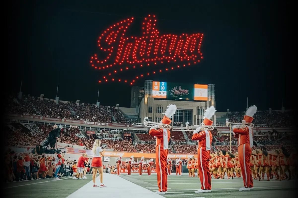 Indiana Hoosiers drone light show
