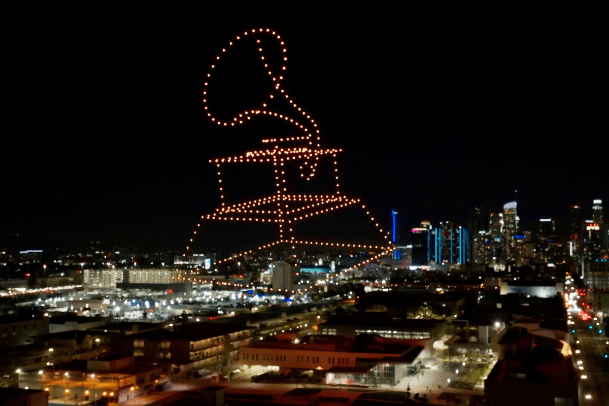 aerial-view-los-angeles-night-drone-show-grammy-award