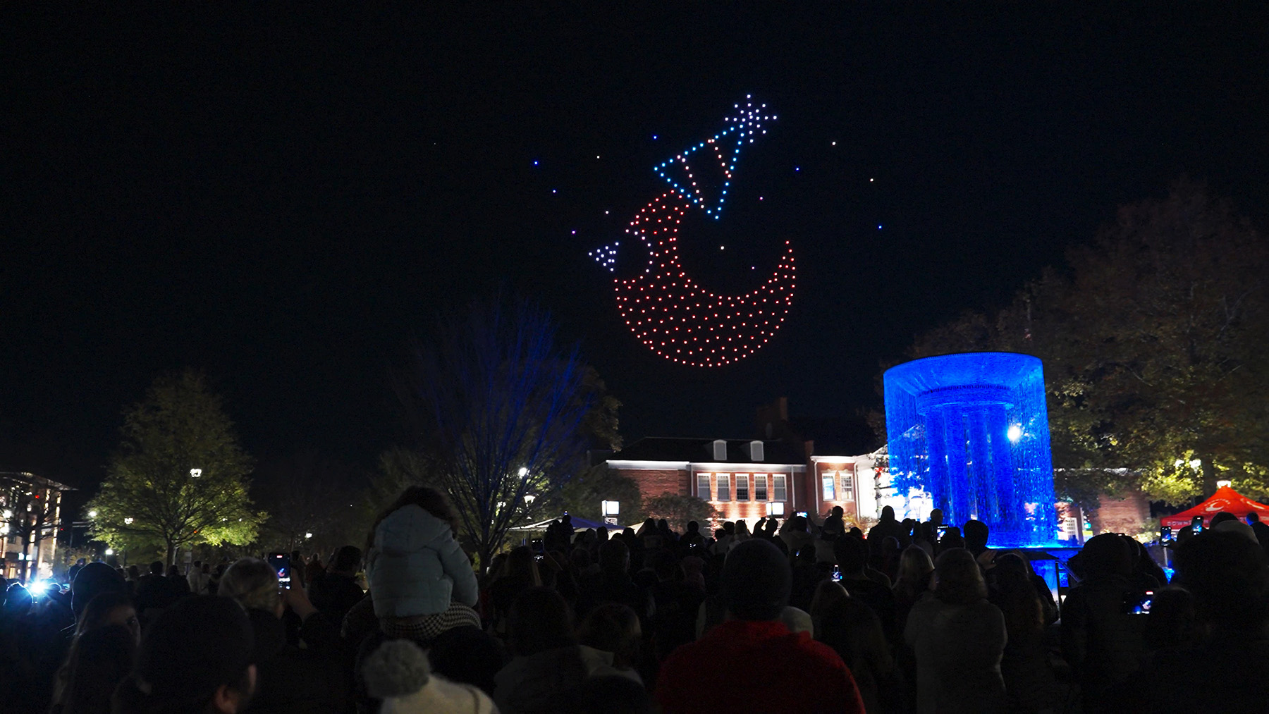 Downtown Cary Park drone light show