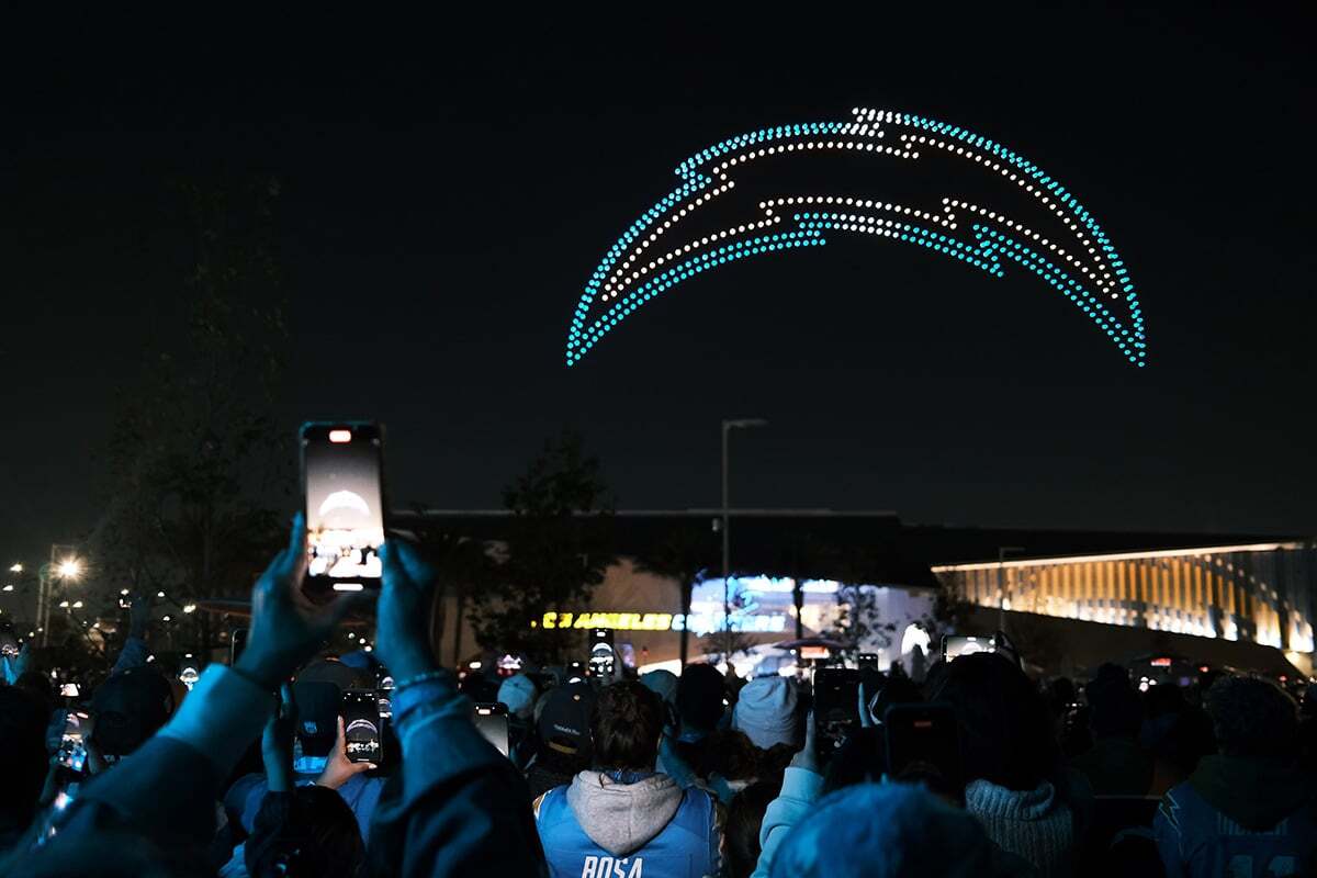 Playoffs Fan Rally drone light show