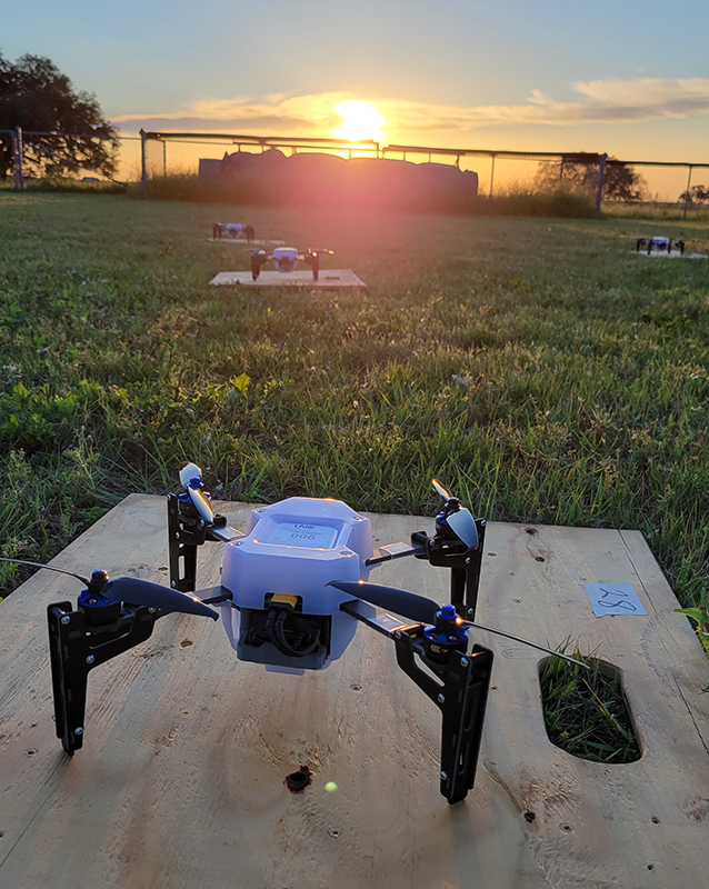 Light Show Drone at sunset