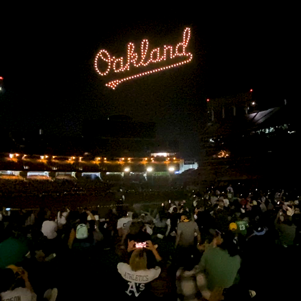 Oakland As Drone Light Show MLB