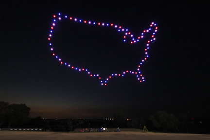 Drone Lights At Night Professional Drone Company Los Aneles, CA