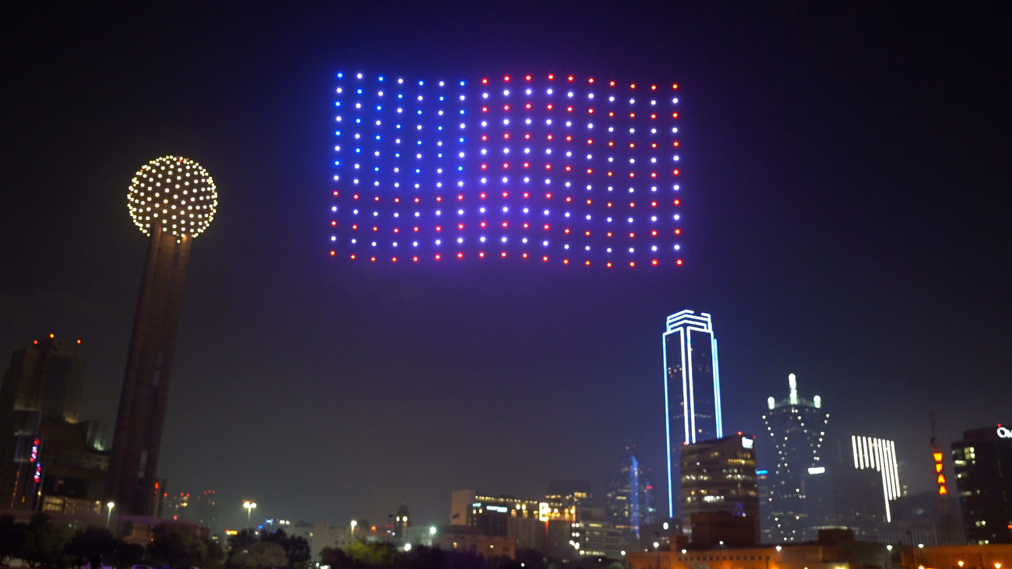 Bowl Game Drone Light Show Sky Elements