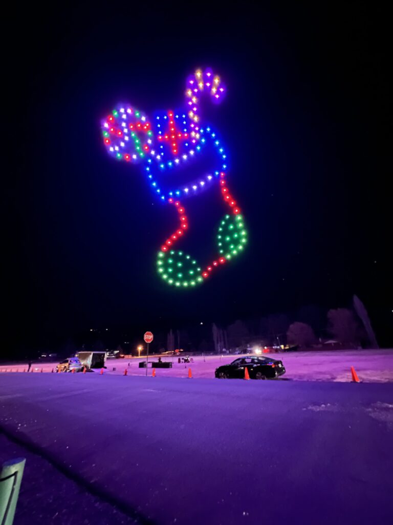 Drone Light Show Christmas Stocking Ruidoso, New Mexico