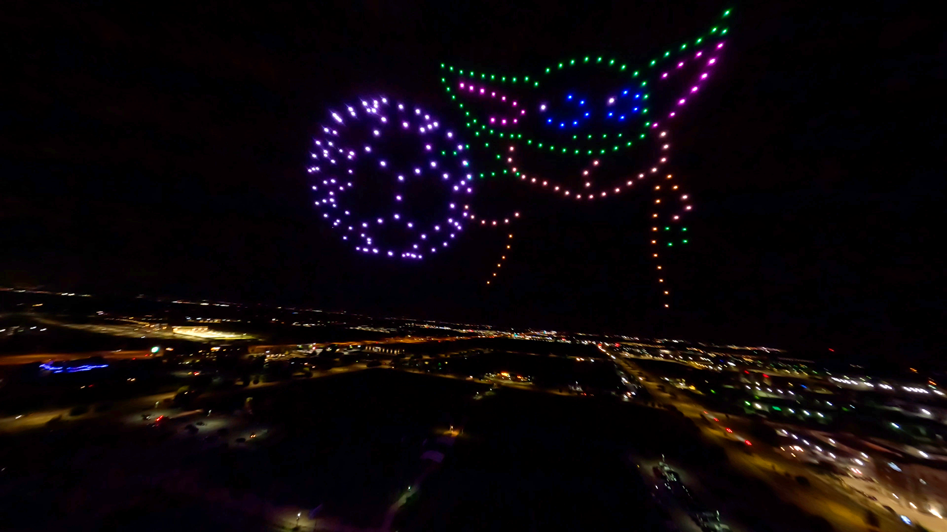 FC Dallas Drone Show Sky Elements