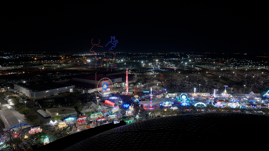 Professional Drone Light Show Houston Rodeo