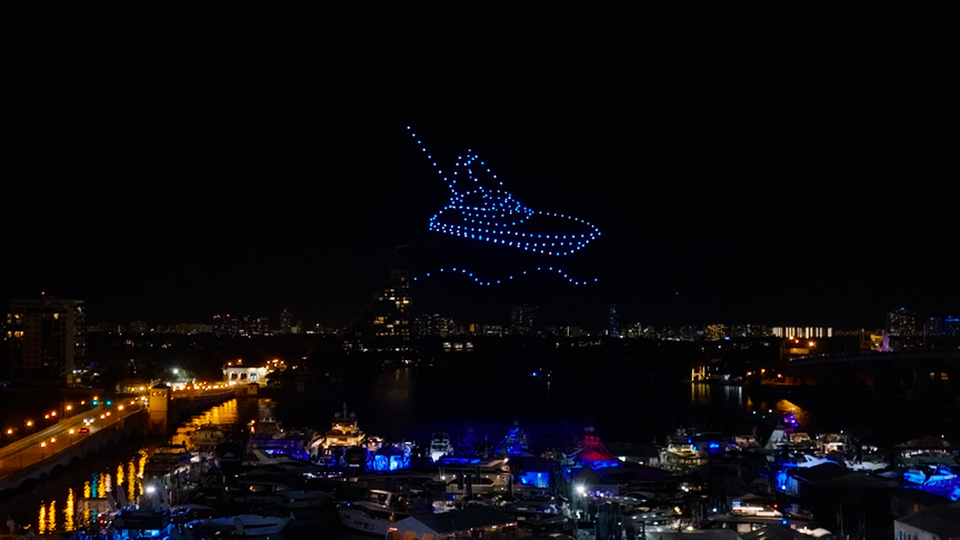 Drone Light Show Miami International Boat Show