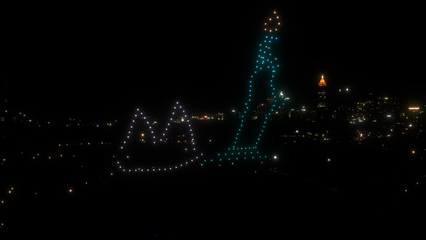 Drone Light Show Atlanta, Georgia - Statue of Liberty
