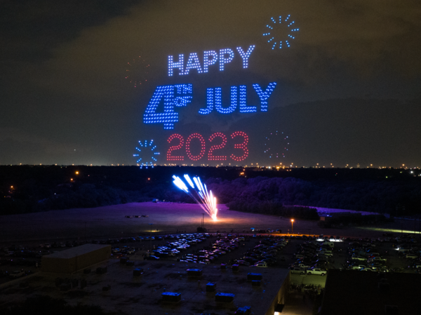 Happy 4th of July 2023 in 1,002 drones