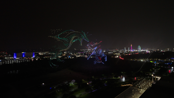 Orlando drone show over the Orange County Convention Center