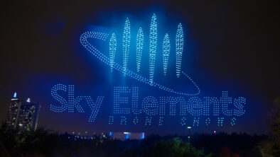 Sky Elements logo in drones