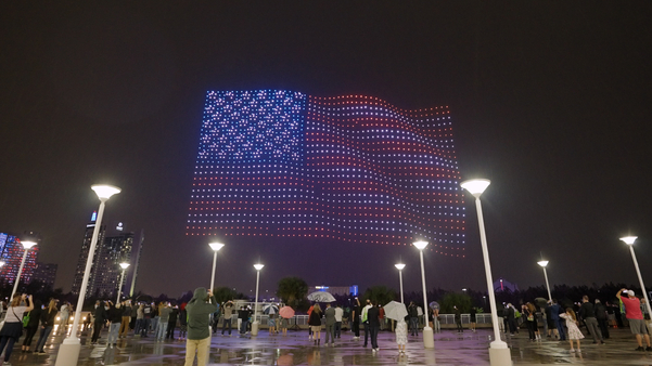 Guinness World Records drone show flag