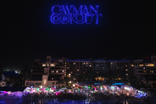 Cayman Cookout in drones over the Ritz-Carlton