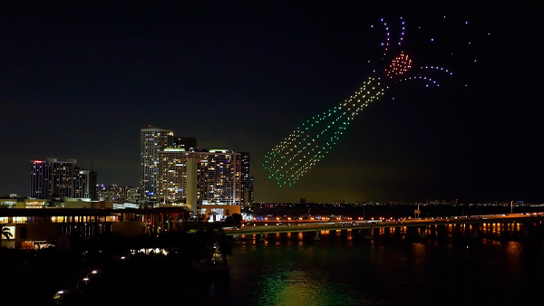 Champagne created with drones