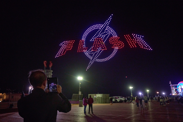 Flash drone light show in Los Angeles